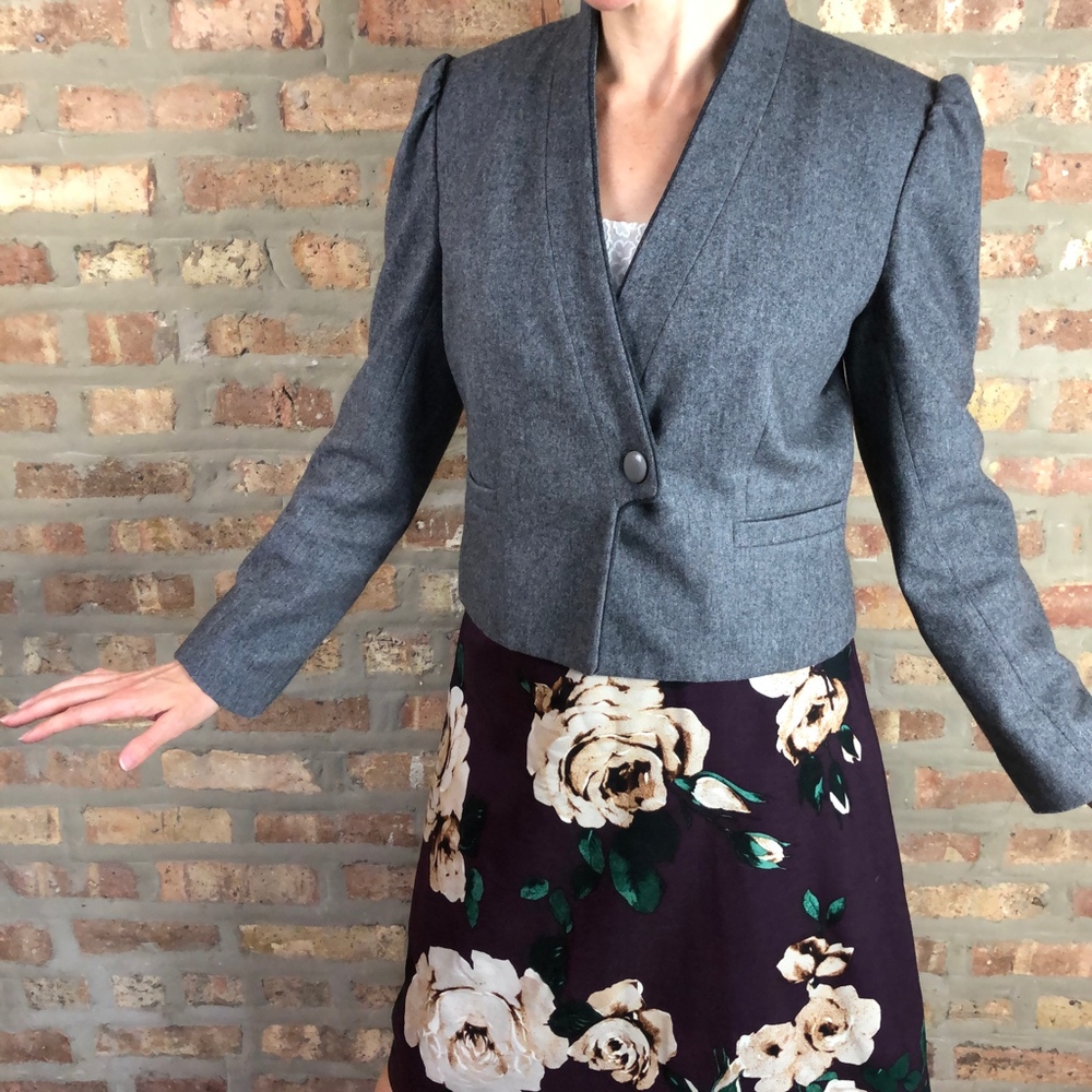VTG 60s Donnybrook Wool Blend Grey Blazer Size 7/8